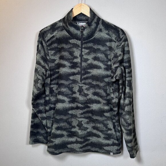Avalanche Camo Fleece Quarter Zip Jacket Long Sleeve Casual Men's Medium - Picture 1 of 9
